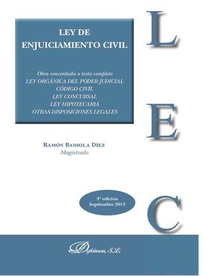cover image of Ley de enjuiciamiento civil